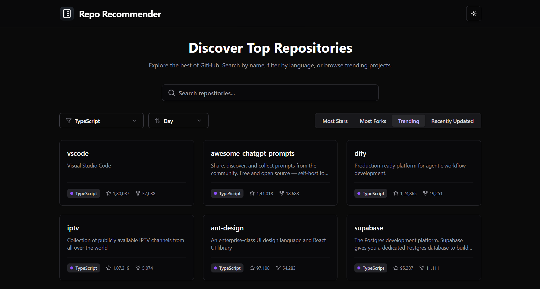 GitHub Repo Recomender